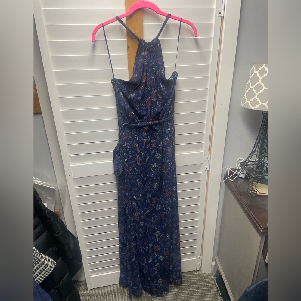Modcloth Navy Halter Maxi Dress NWT Sz L